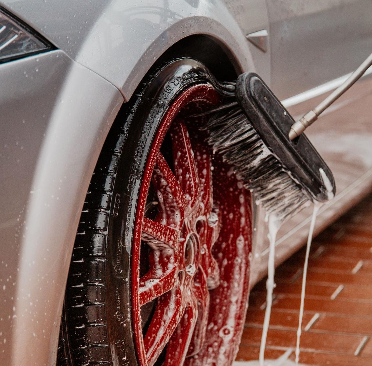 wheel being washed